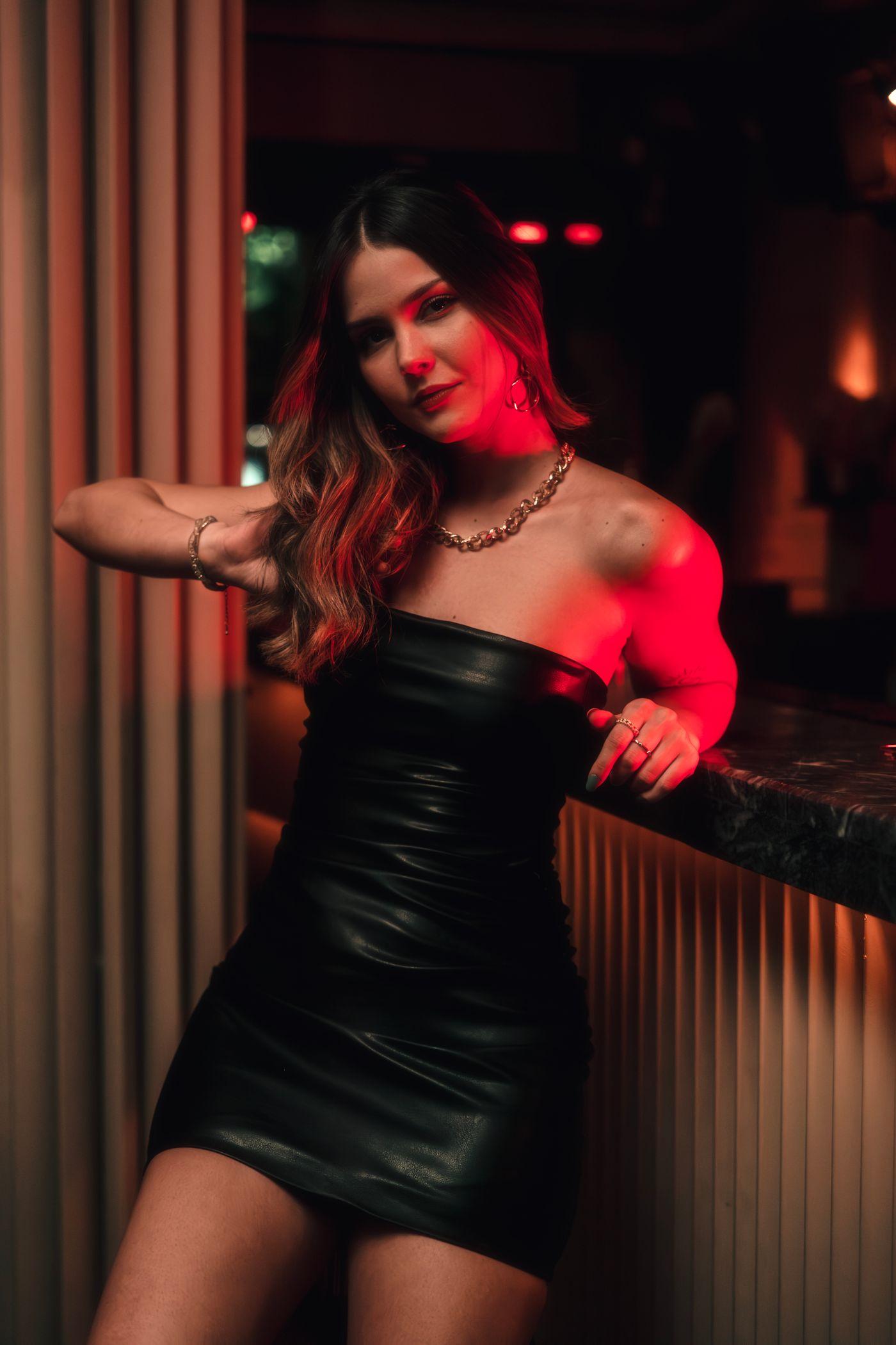 Noir Leather Mini Dress