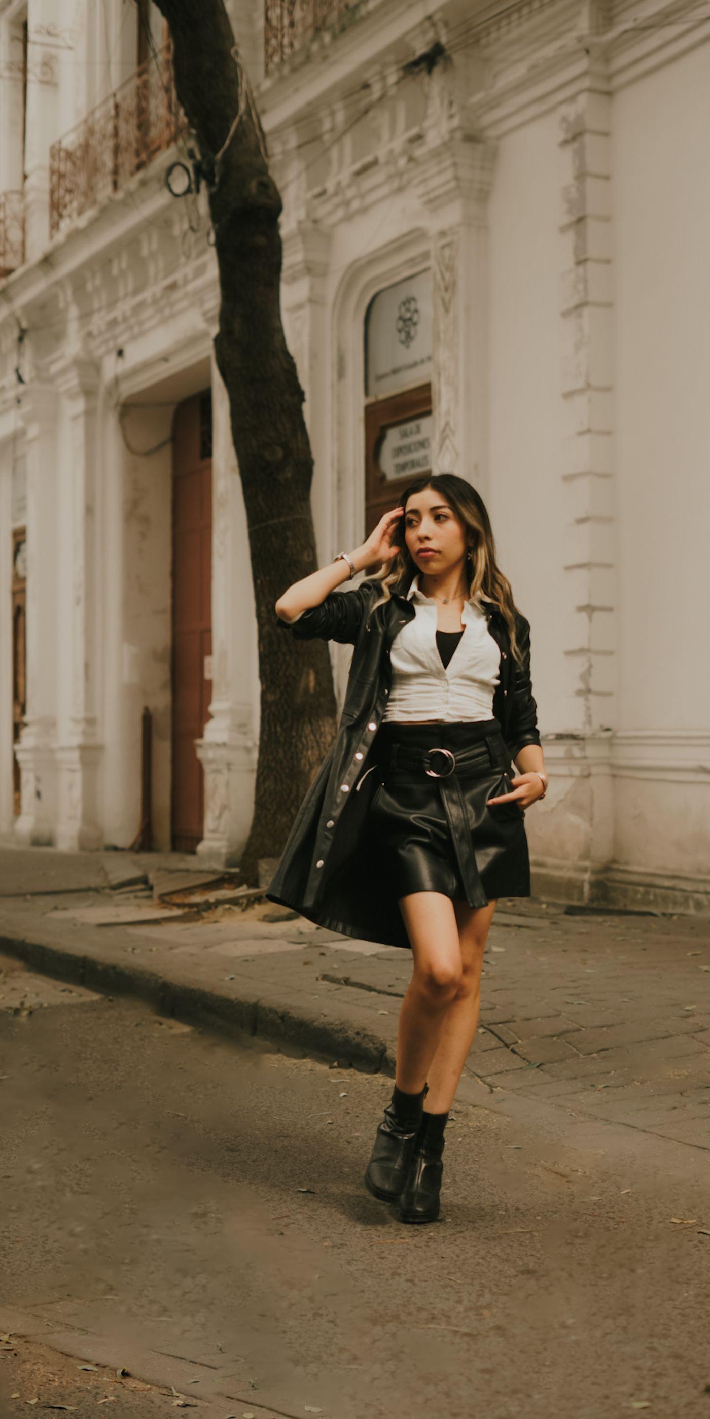 Leather Wrap Skirt