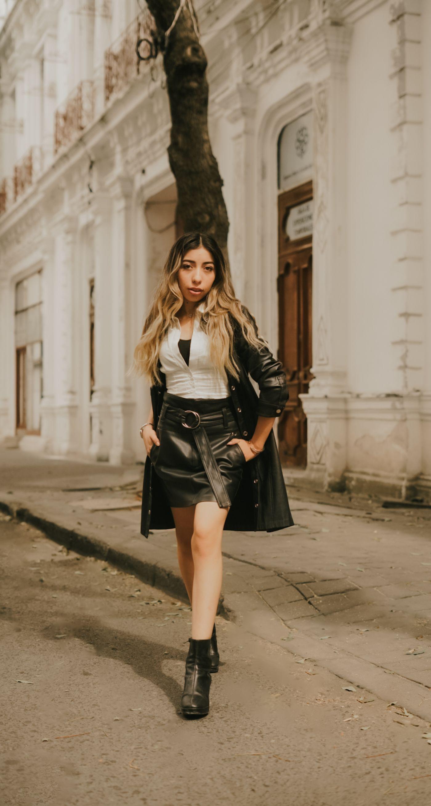 Leather Wrap Skirt