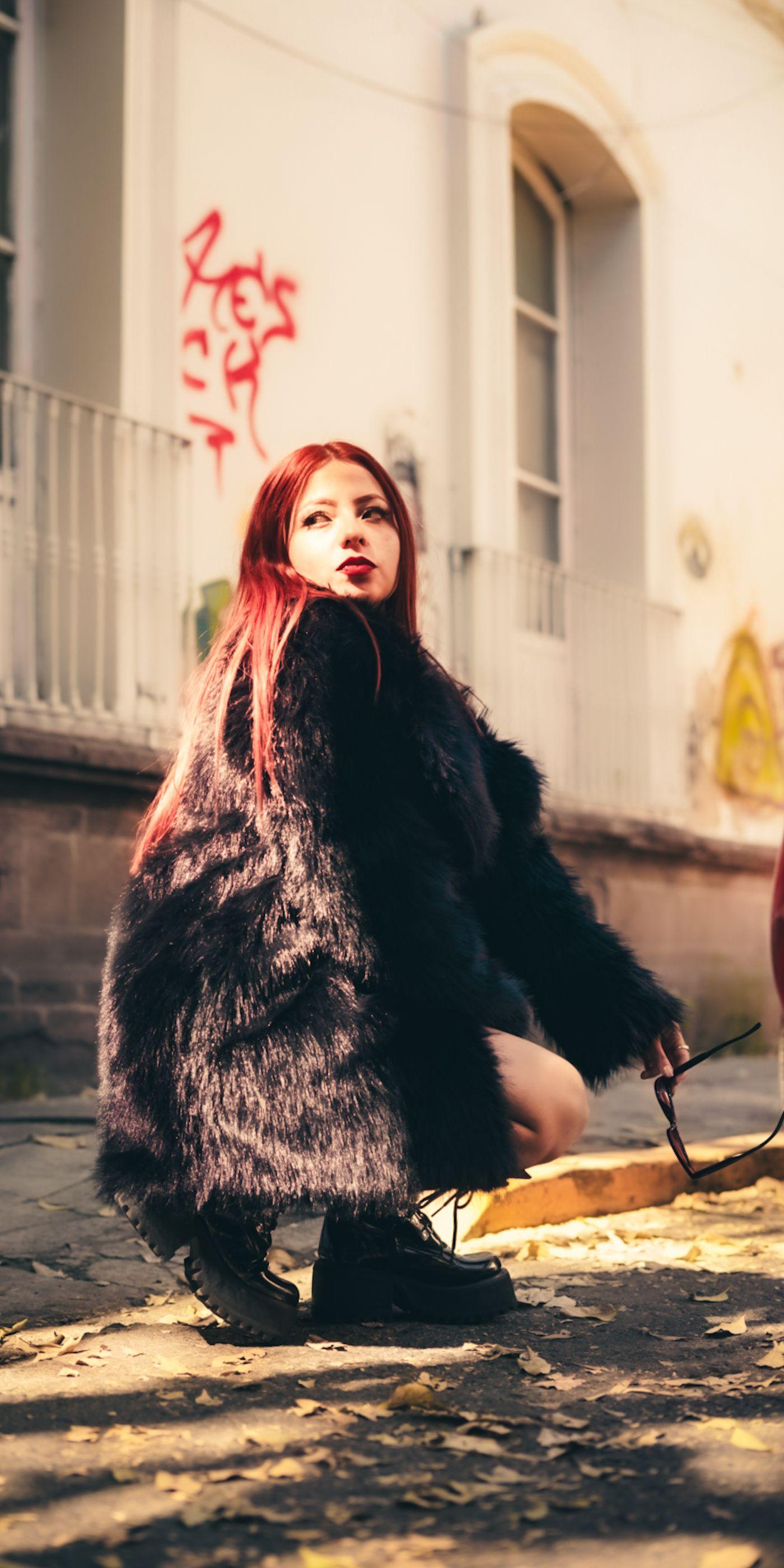 Midnight Shaggy Fur Coat