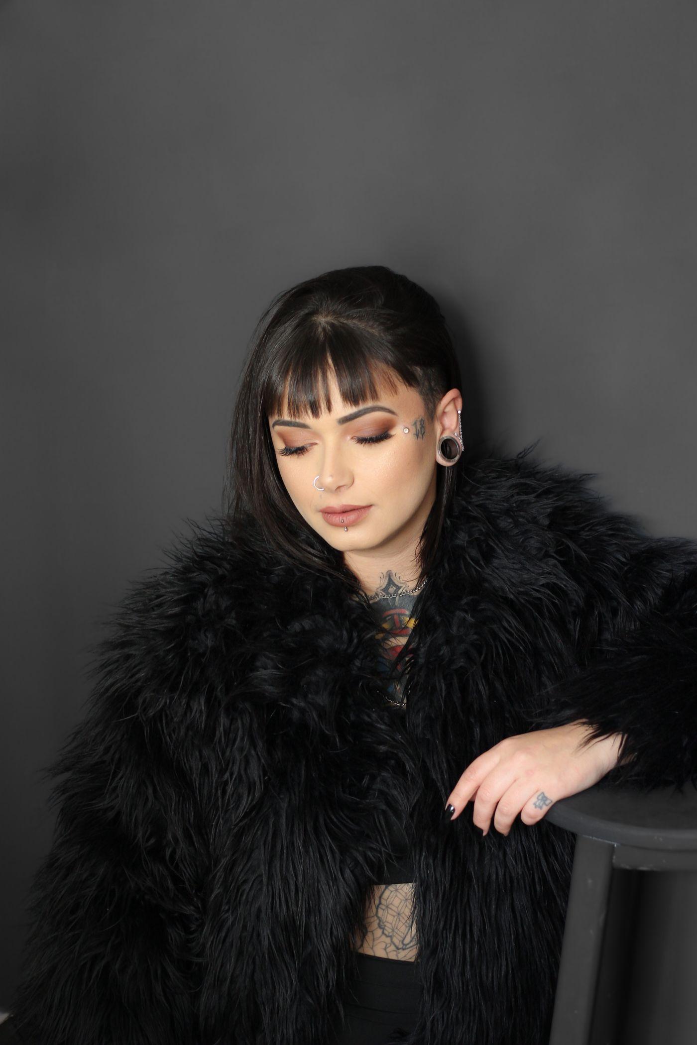 Midnight Shaggy Fur Coat