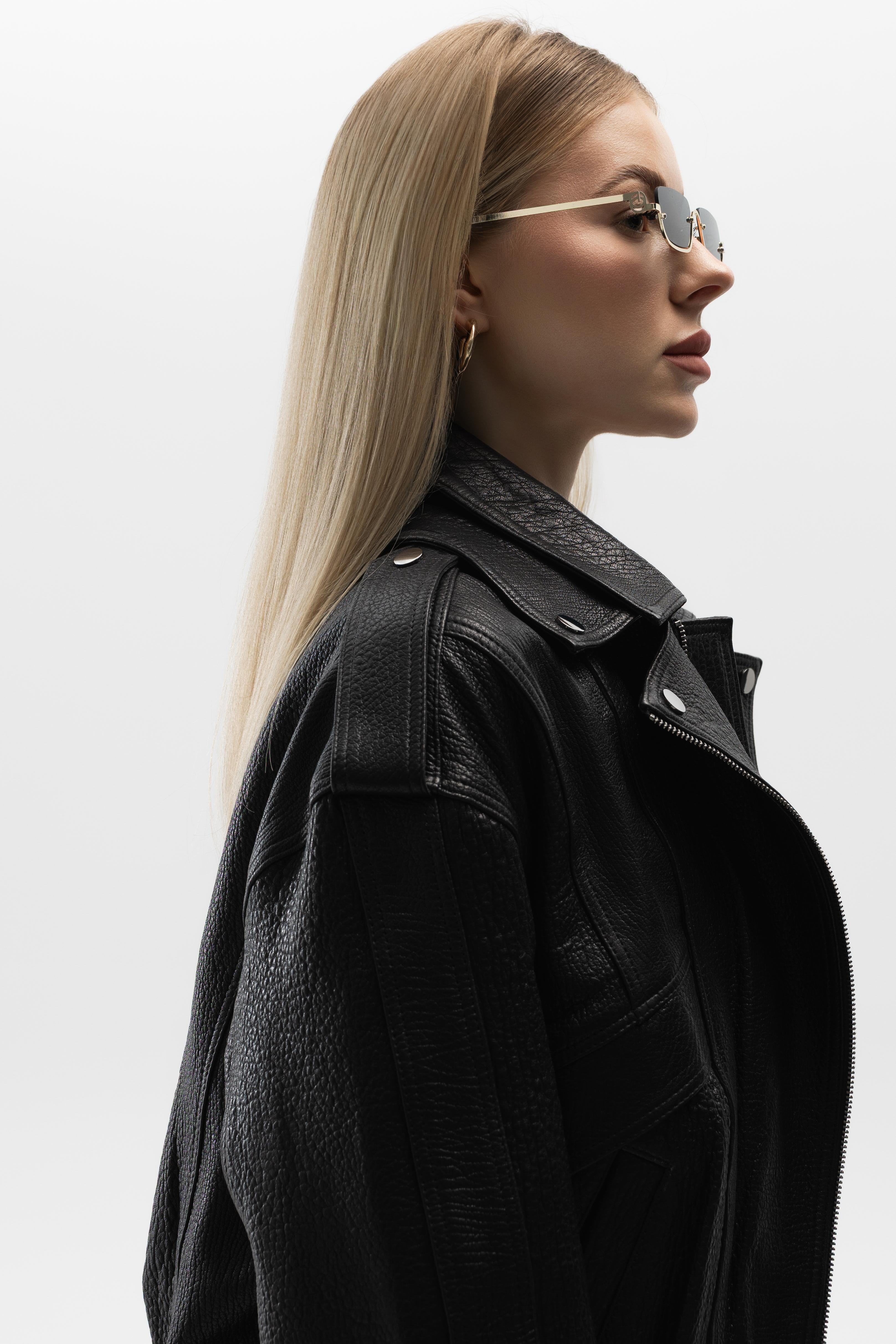 Double-Collar Leather Jacket