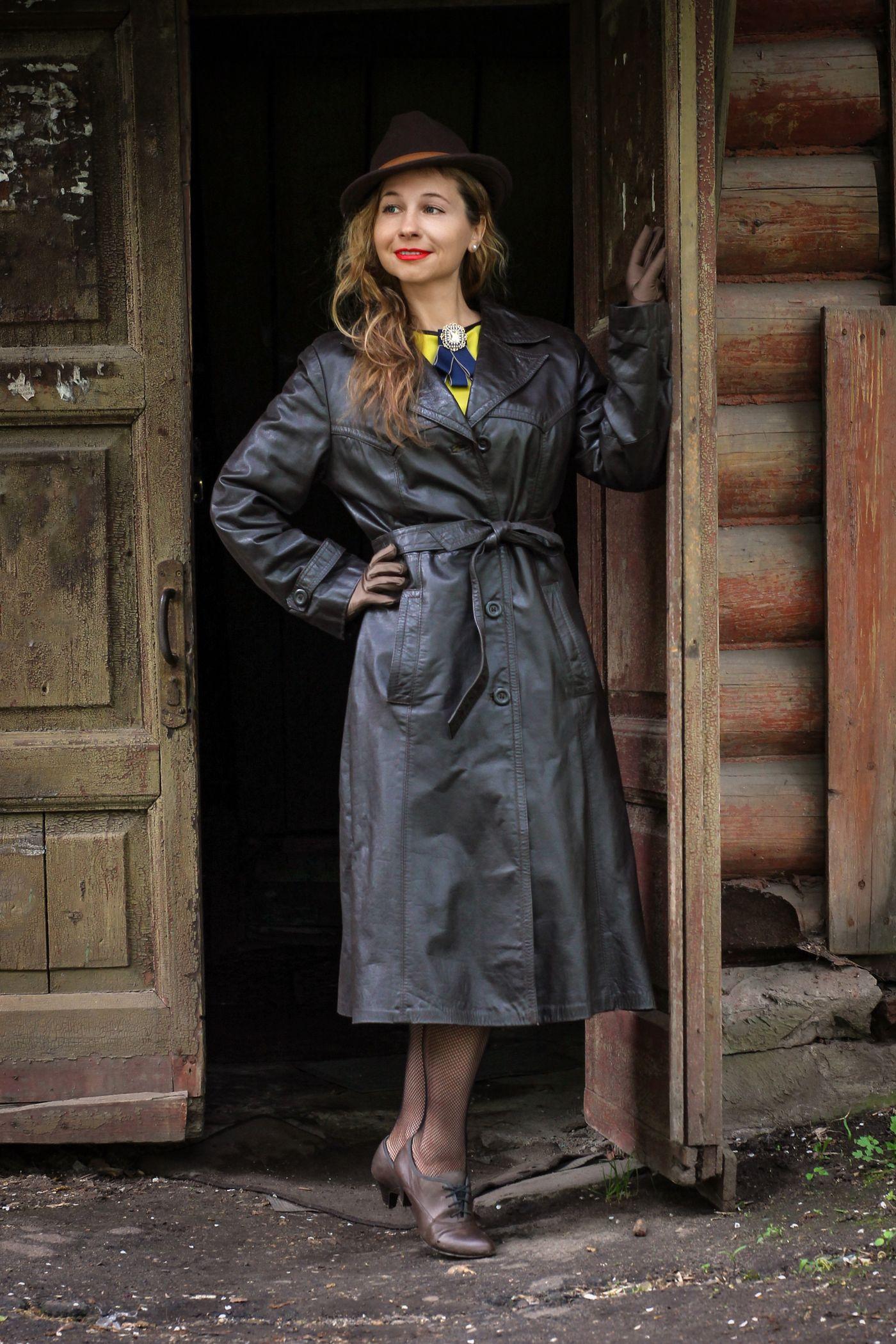 Graphite Leather Longcoat