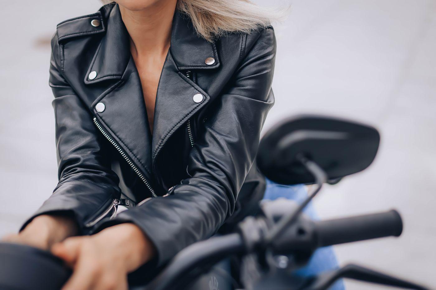 Noir Leather Biker Jacket