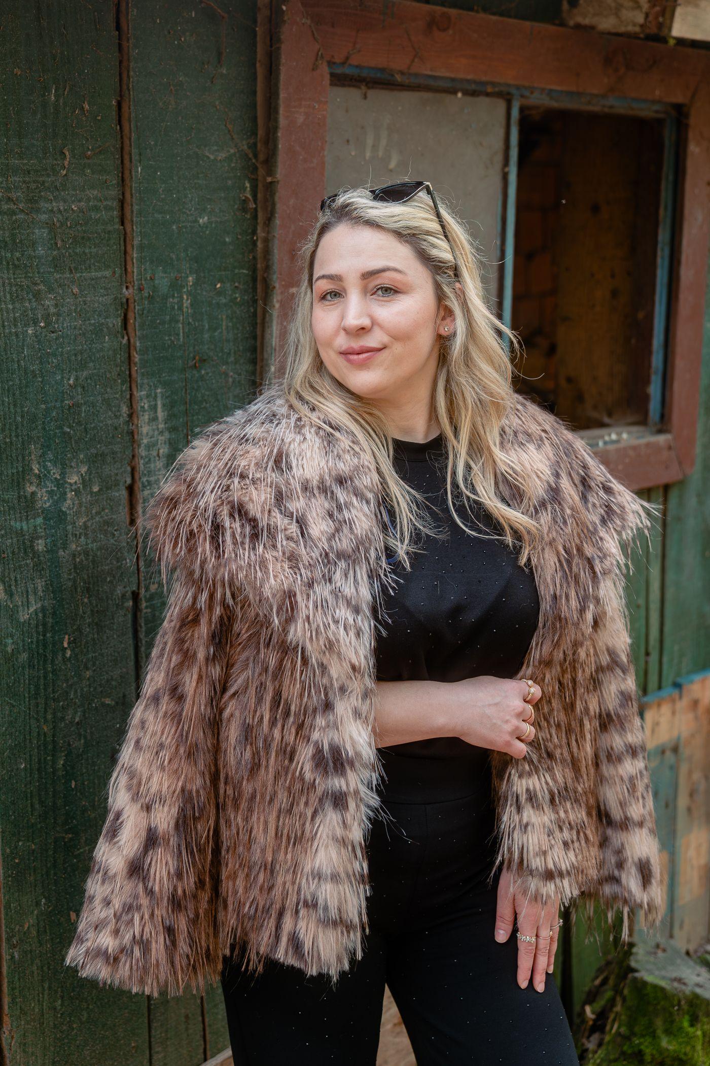 Leopard Shaggy Faux Fur Jacket