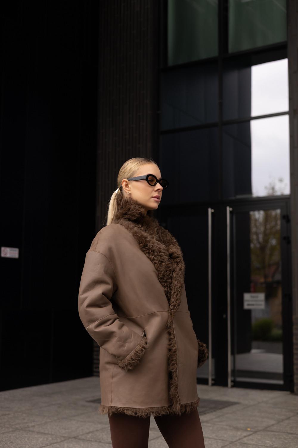 Toscana Trim Shearling Coat