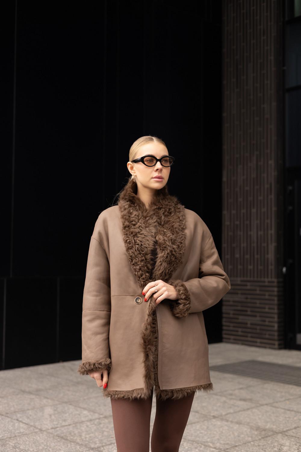 Toscana Trim Shearling Coat