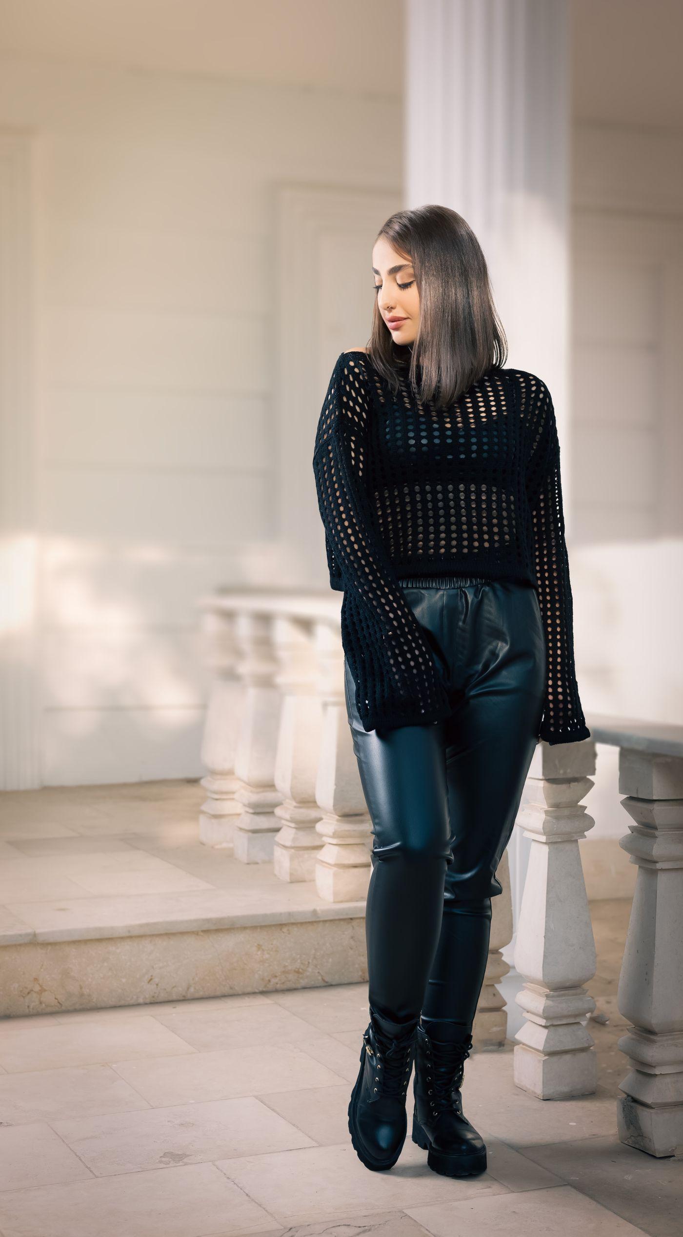 Straight Leather Trousers